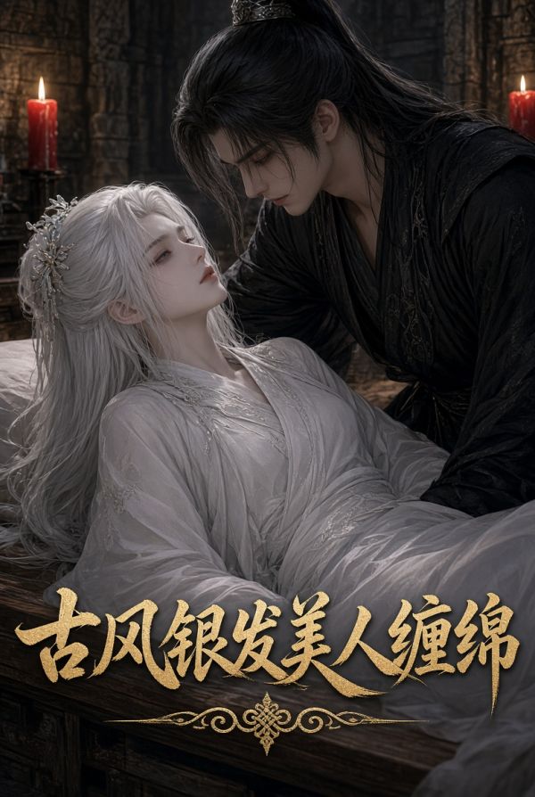 古风银发美人缠绵